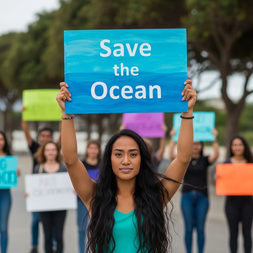 Moana at Save the Ocean protest